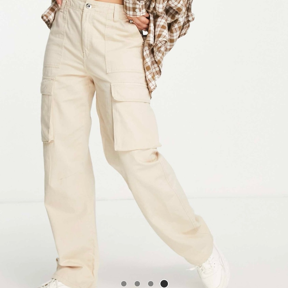 Bershka Light Tan Cargo Pants